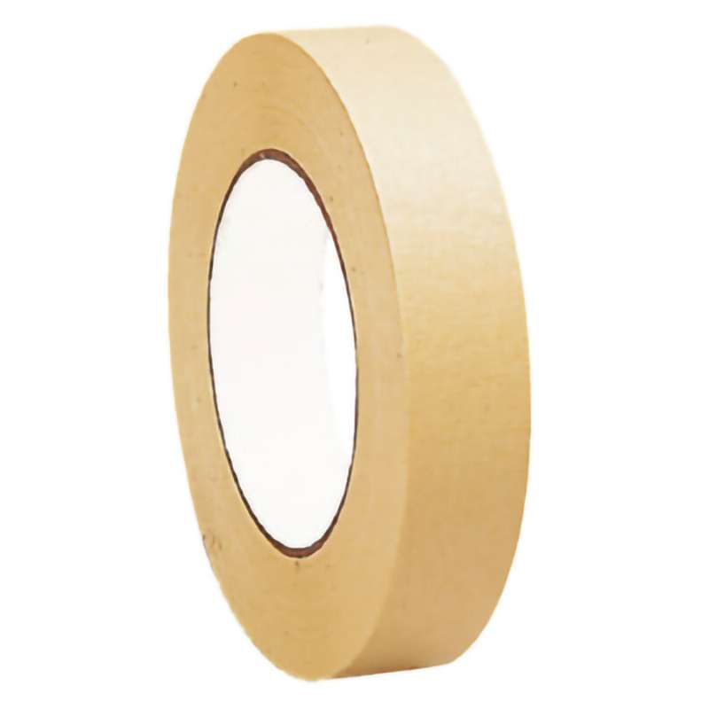 Masking Tape, 1/2" x 60 Yds, 3" Core, 7.5 mil, Tan